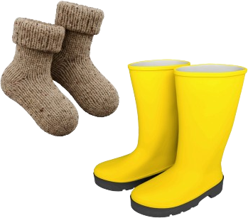 Wool-Socks-&-Rain-Boots
